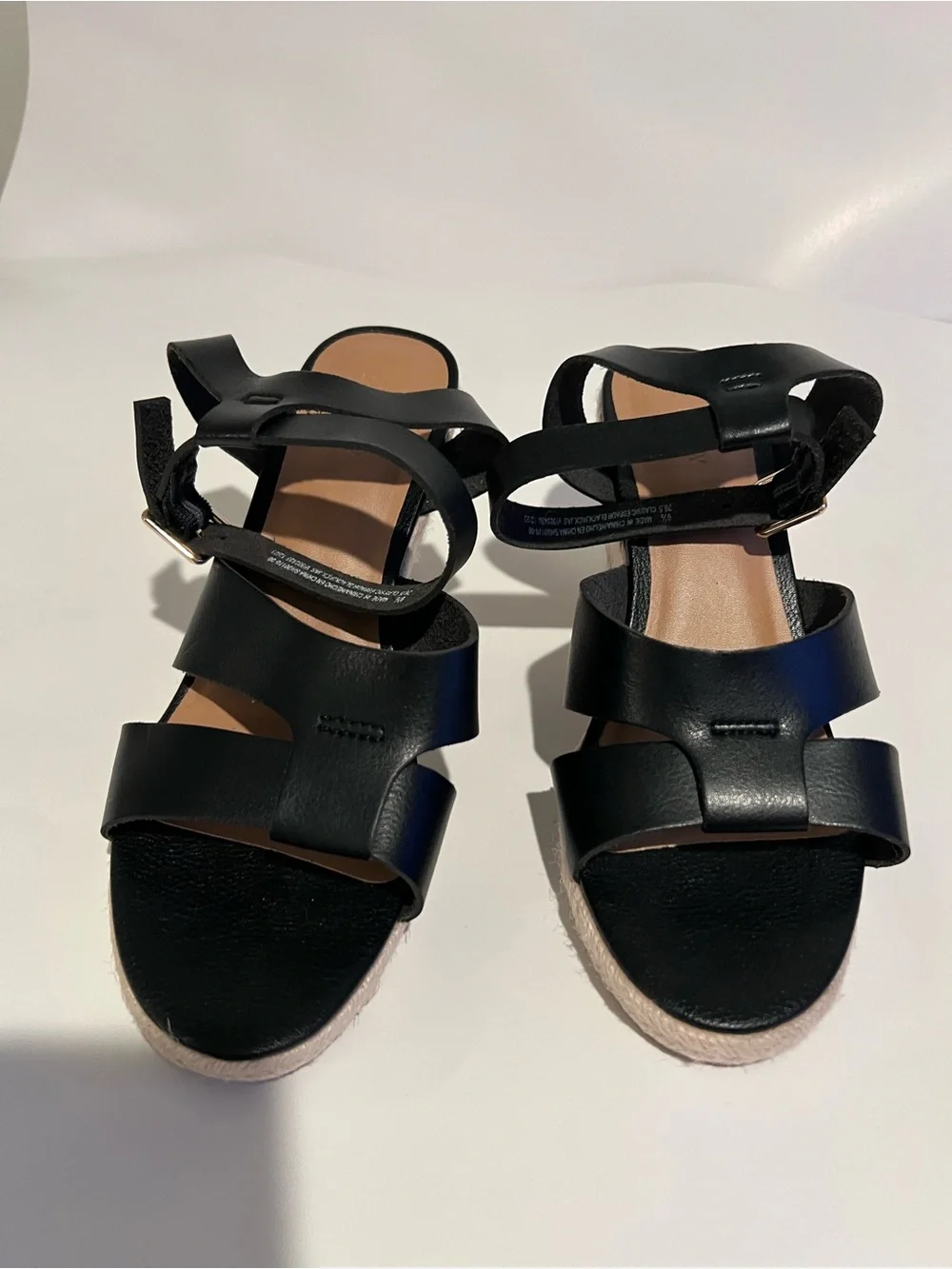 Old Navy Black Espadrille Platform Sandals